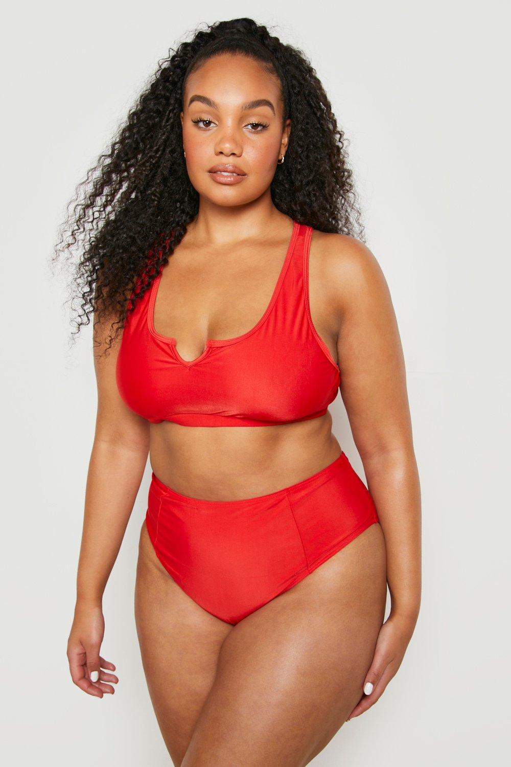 Red High Waist Bikini