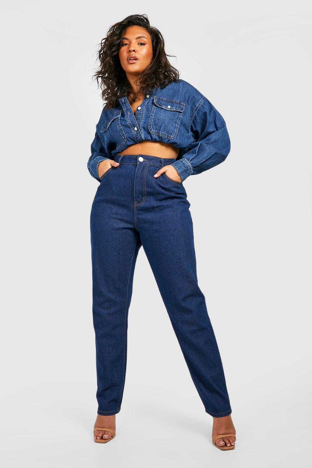 Plus Size High Rise Mom Jeans  High rise mom jeans, Mom jeans, Jeans  outfit women