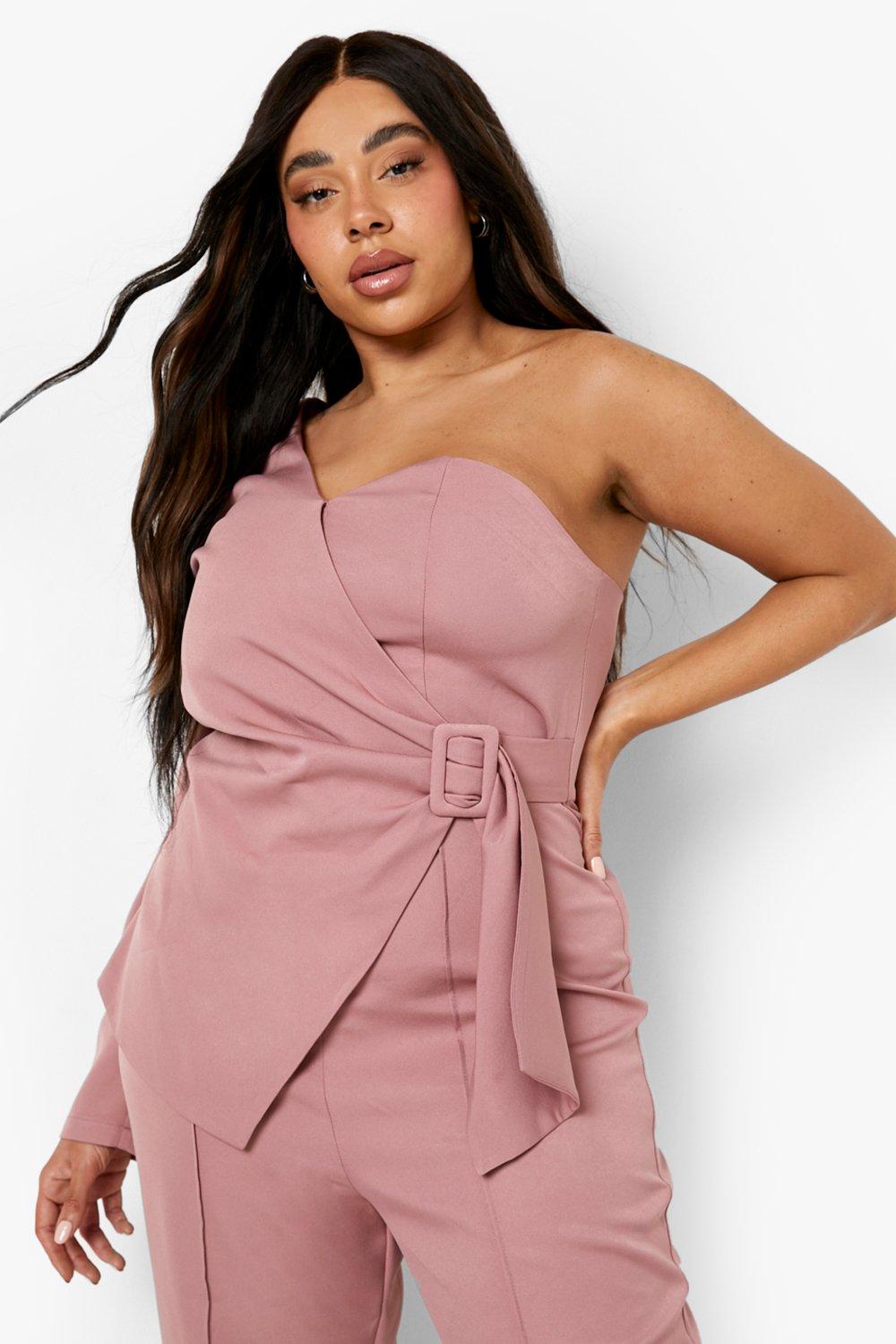 Plus einarmliger Jumpsuit boohoo DE