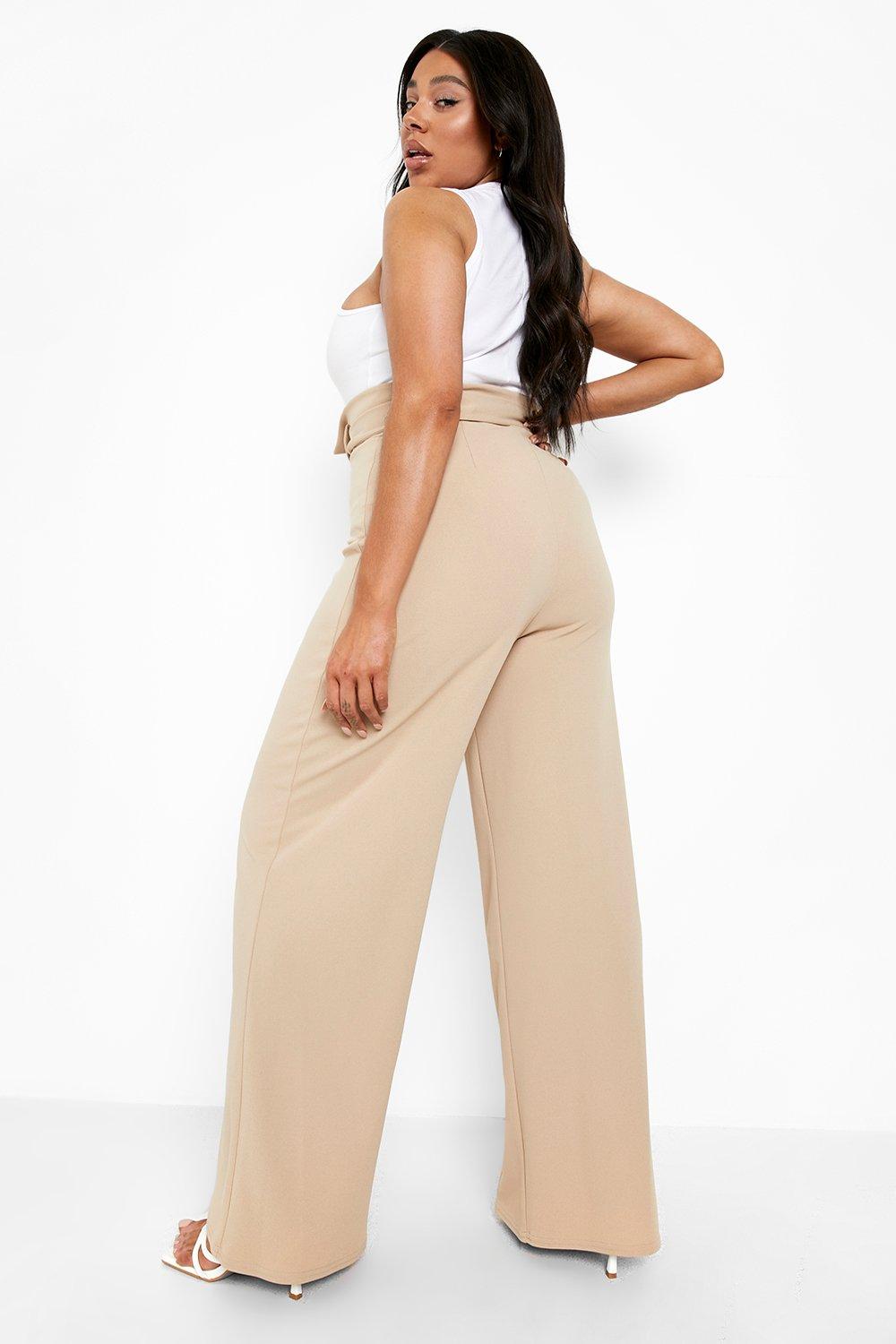 plus size high waisted trousers