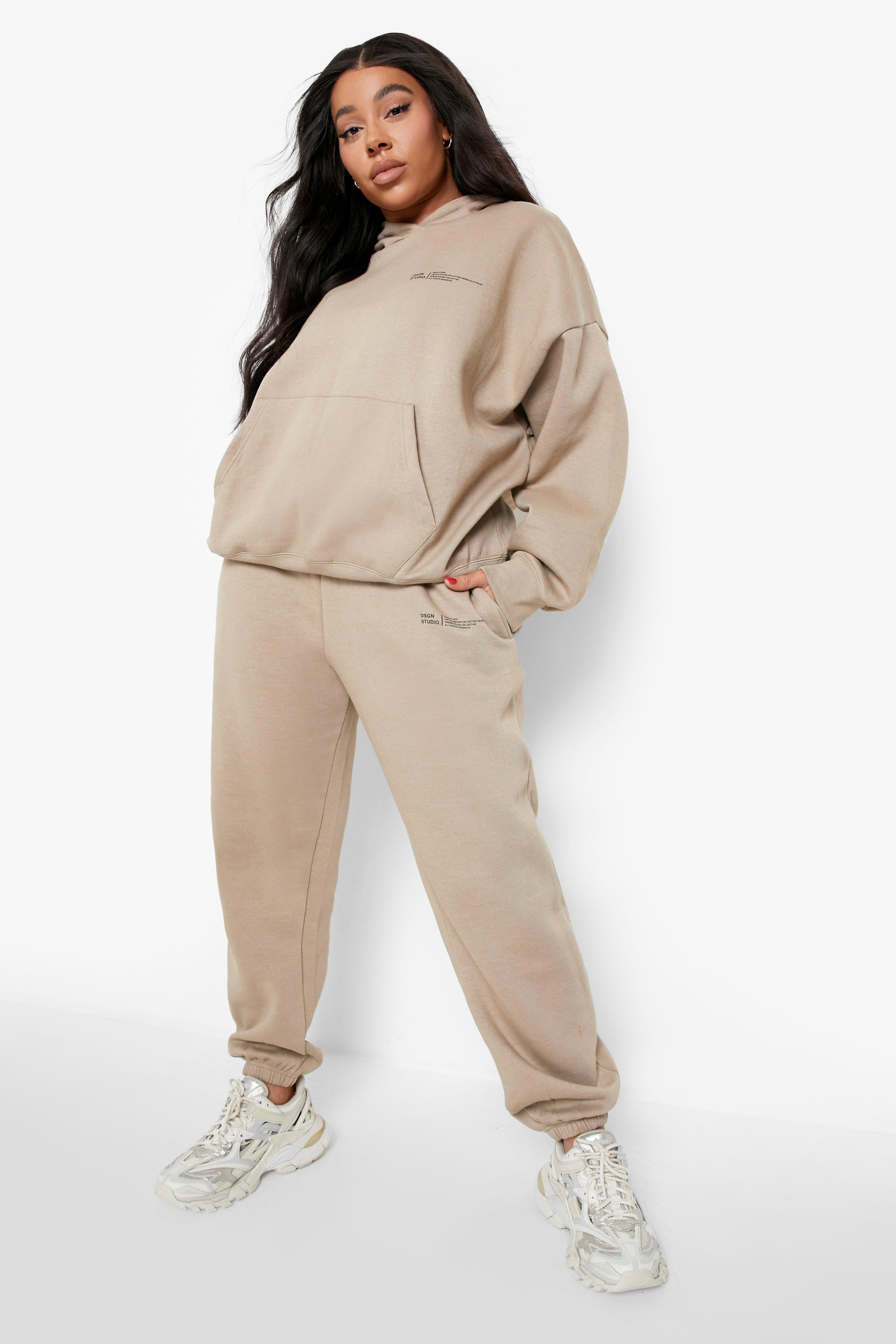 Survêtement femme (Ensemble sport Sweat à capuche et Pantalon) - Couleur  Blanc et Beige