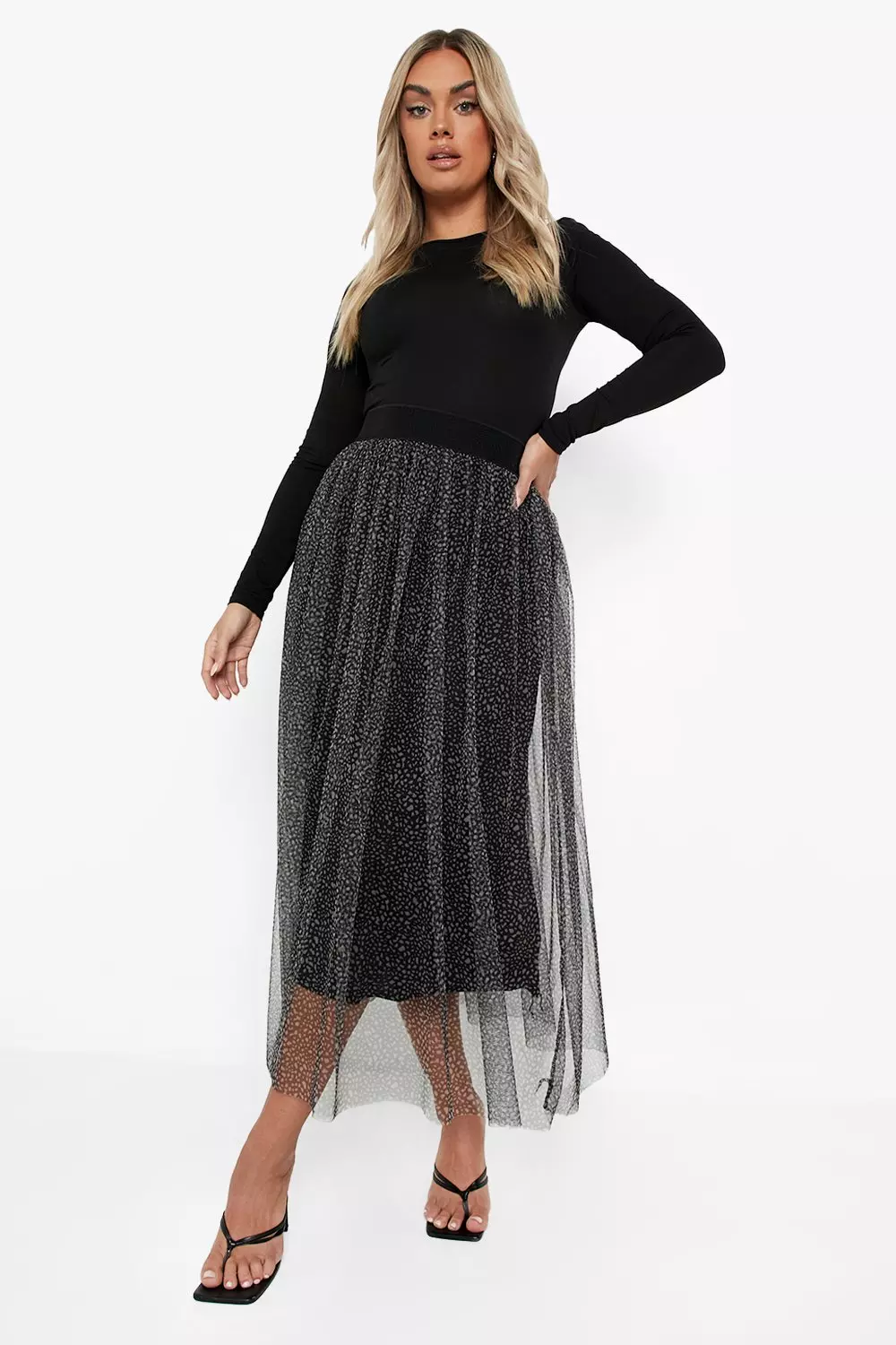 Black tulle skirt boohoo hotsell