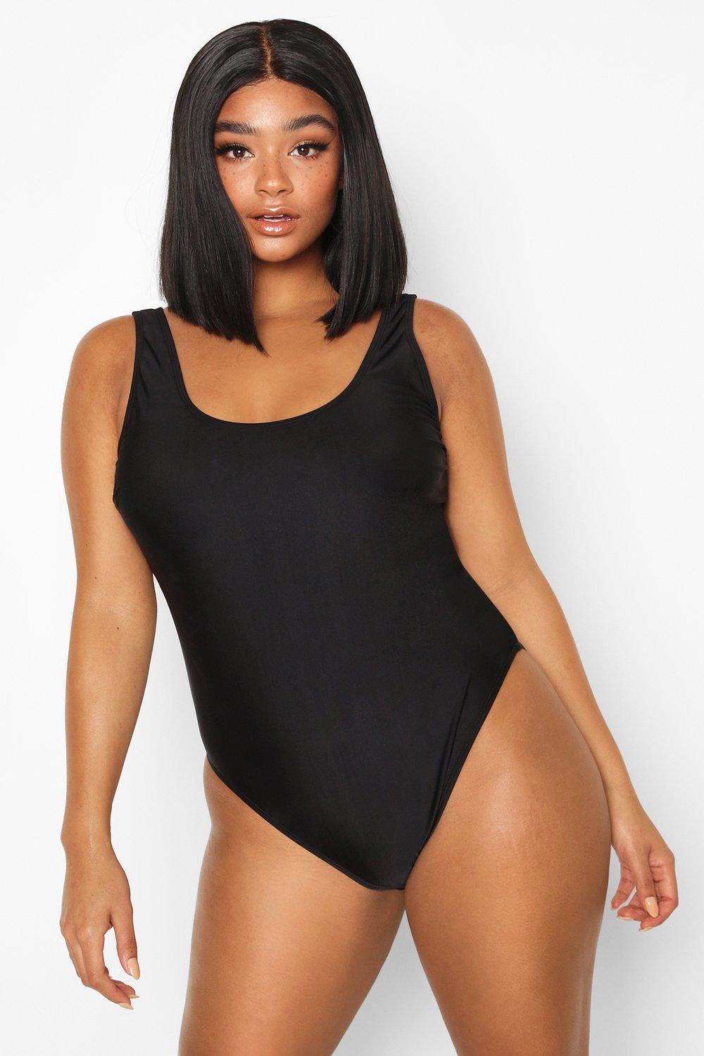 Scoop Back High Leg Swimsuit