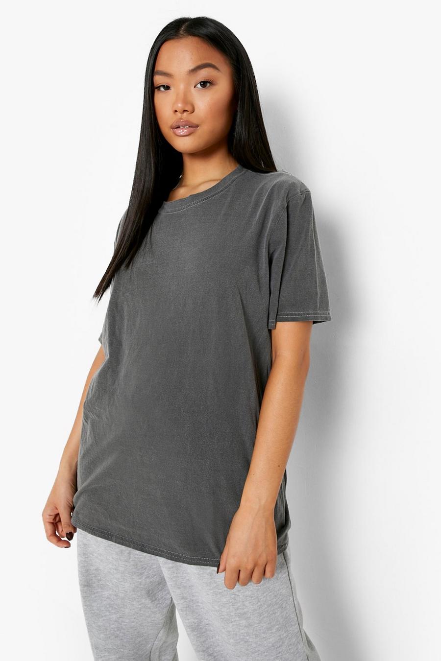 Black Petite - Oversize t-shirt med tvättad effekt image number 1