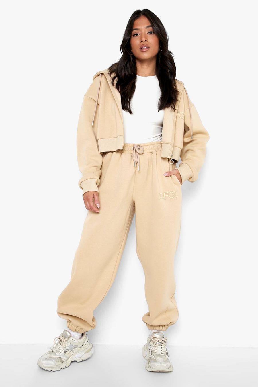 Sand Petite Ofcl Embroidered Jogger image number 1