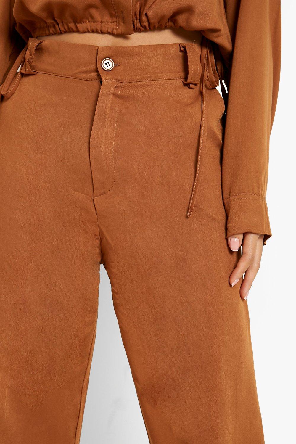 high waisted linen joggers