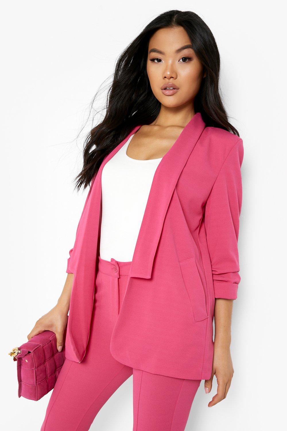 neon pink blazer