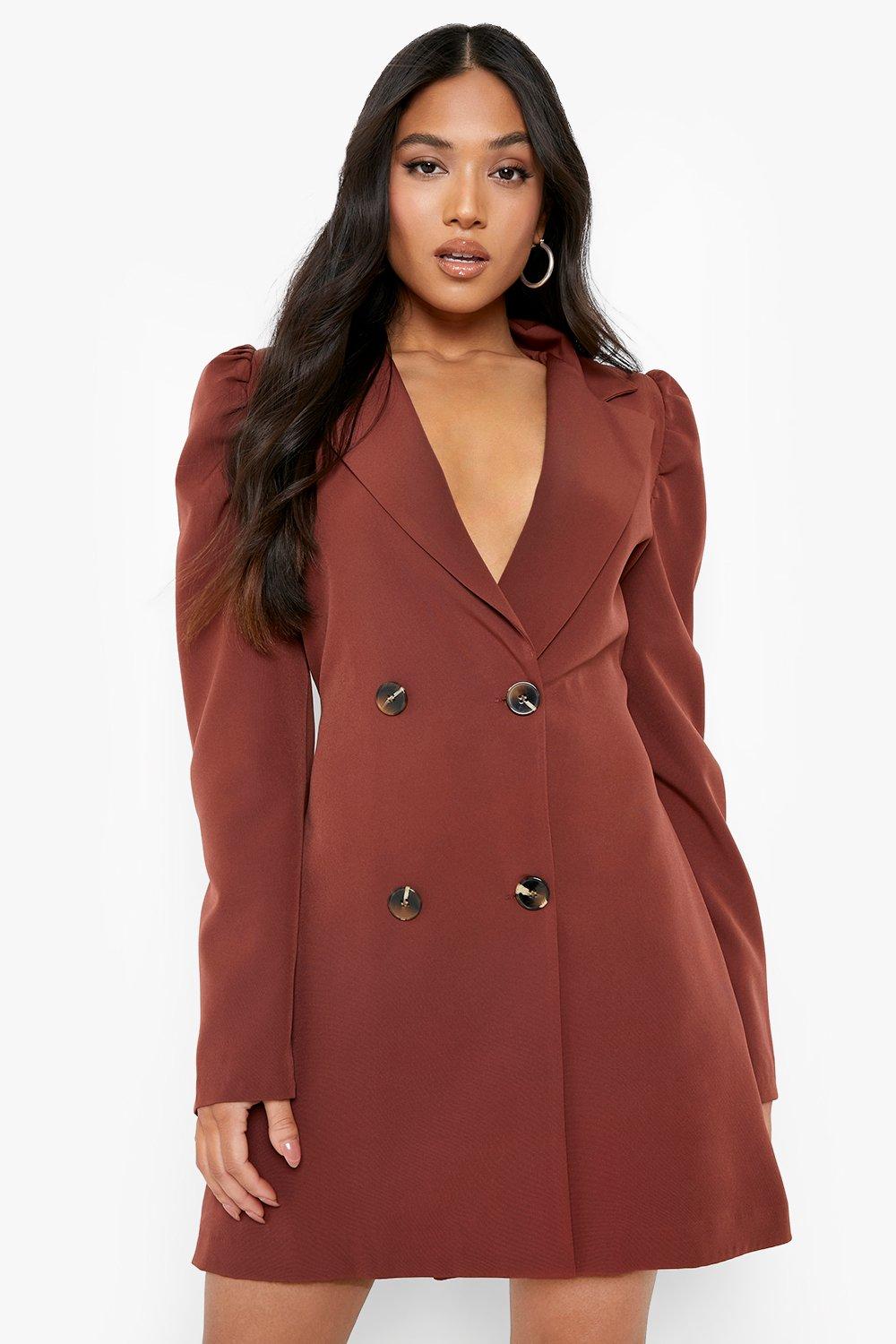 brown petite blazer