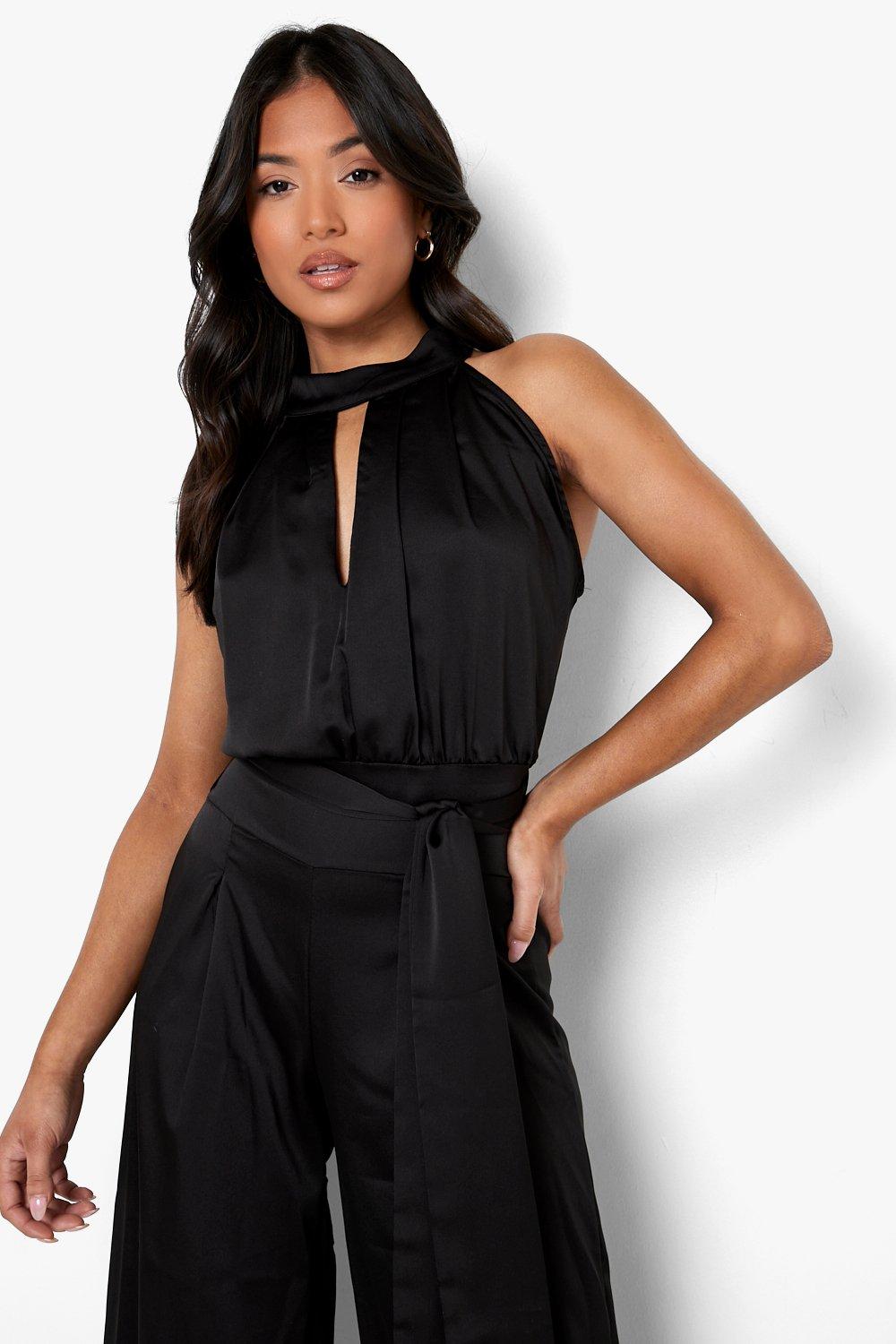 Black keyhole jumpsuit on sale