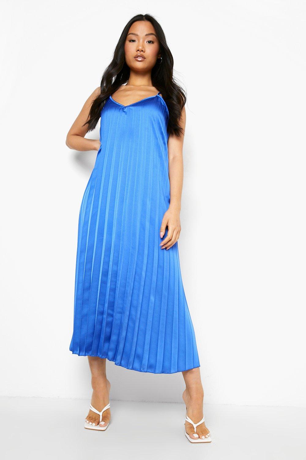 Cami pleated midi outlet dress