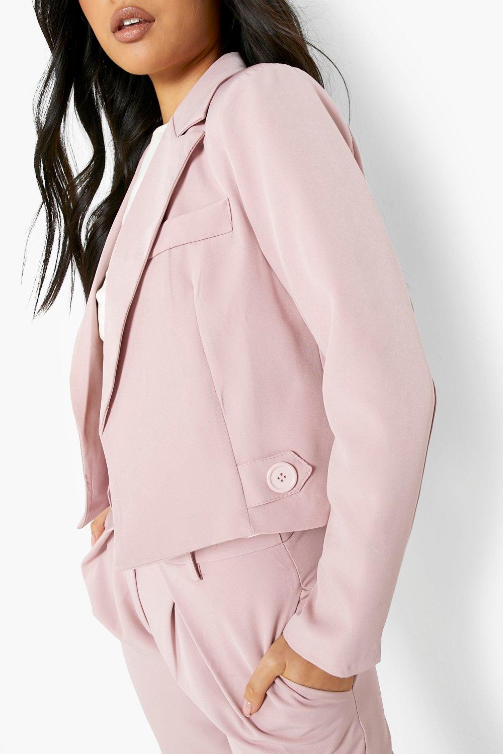 Blush on sale cropped blazer