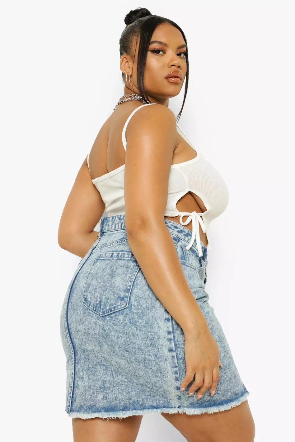 Plus size denim skirt forever clearance 21