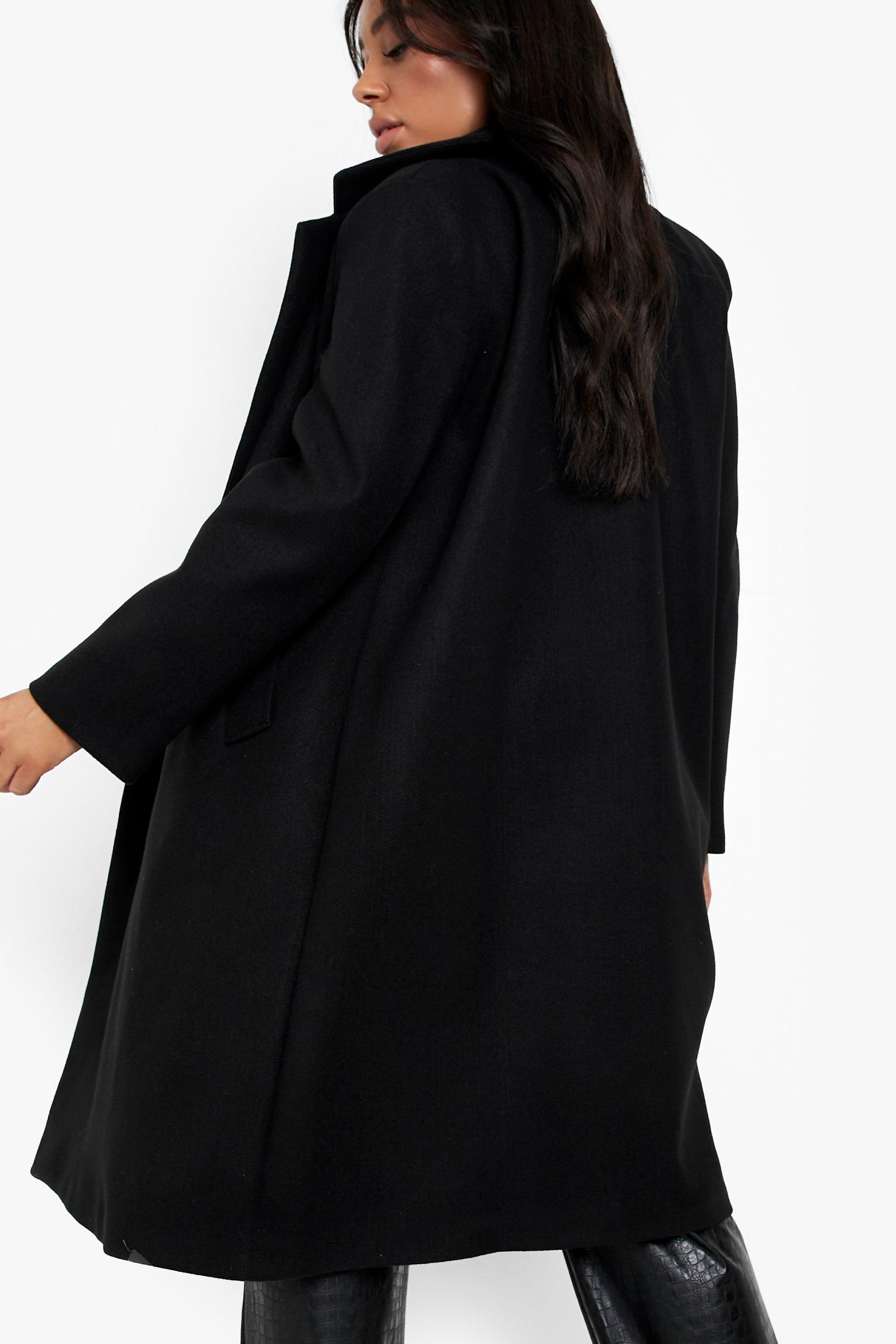 Boohoo on sale black coat