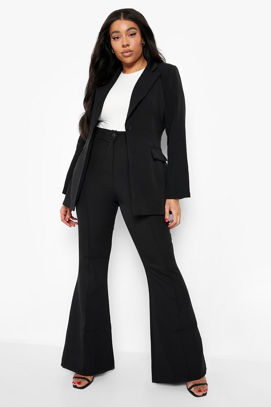 Black Plus Tailored Suit Trousers