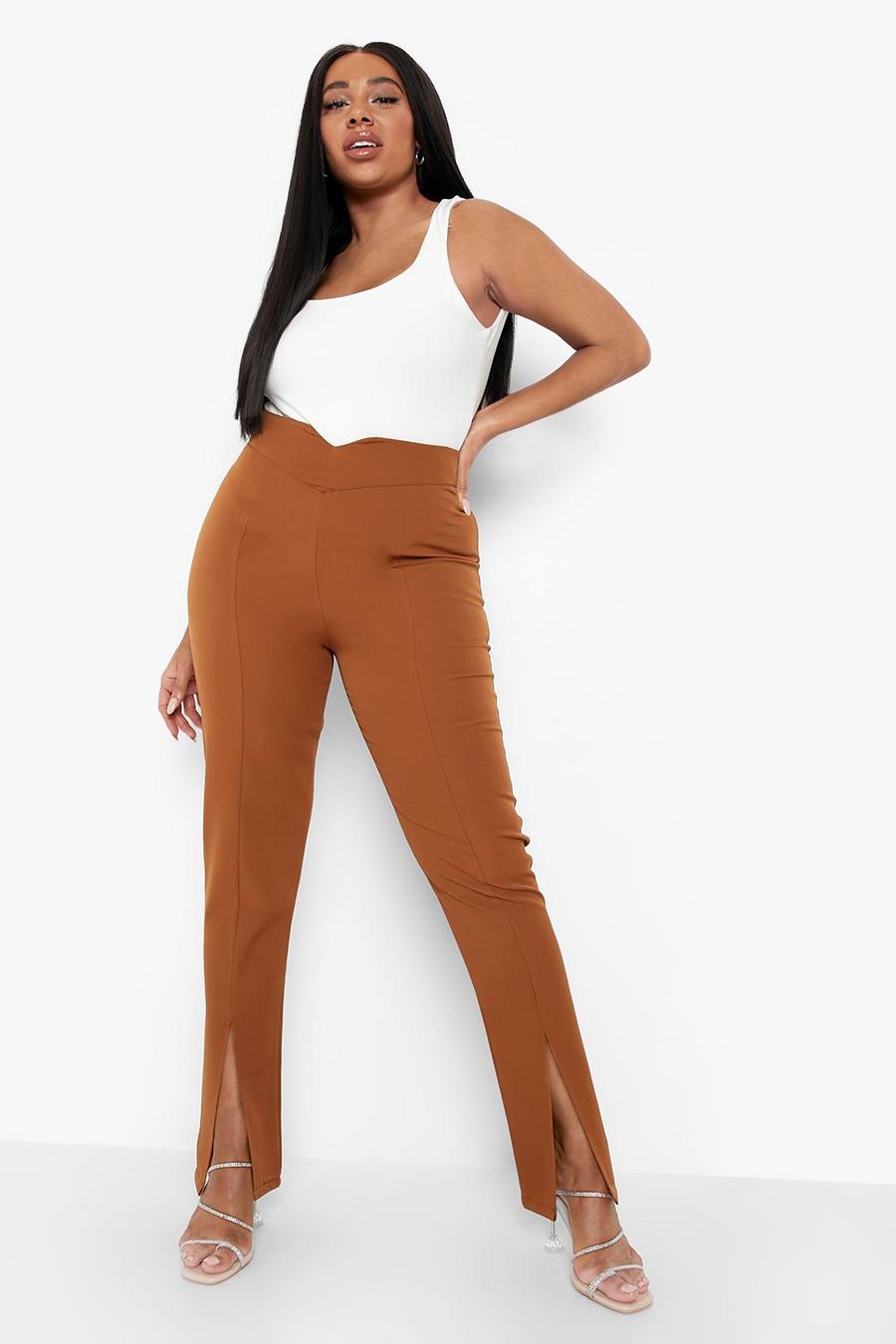 Chocolate Plus V Waistband Tailored Pants image number 1