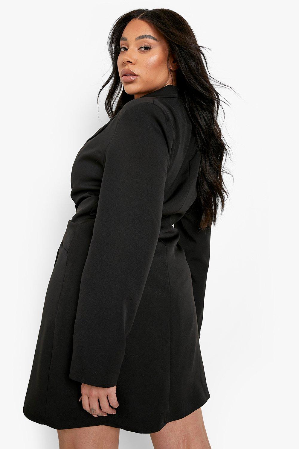 Boohoo plus shop blazer dress