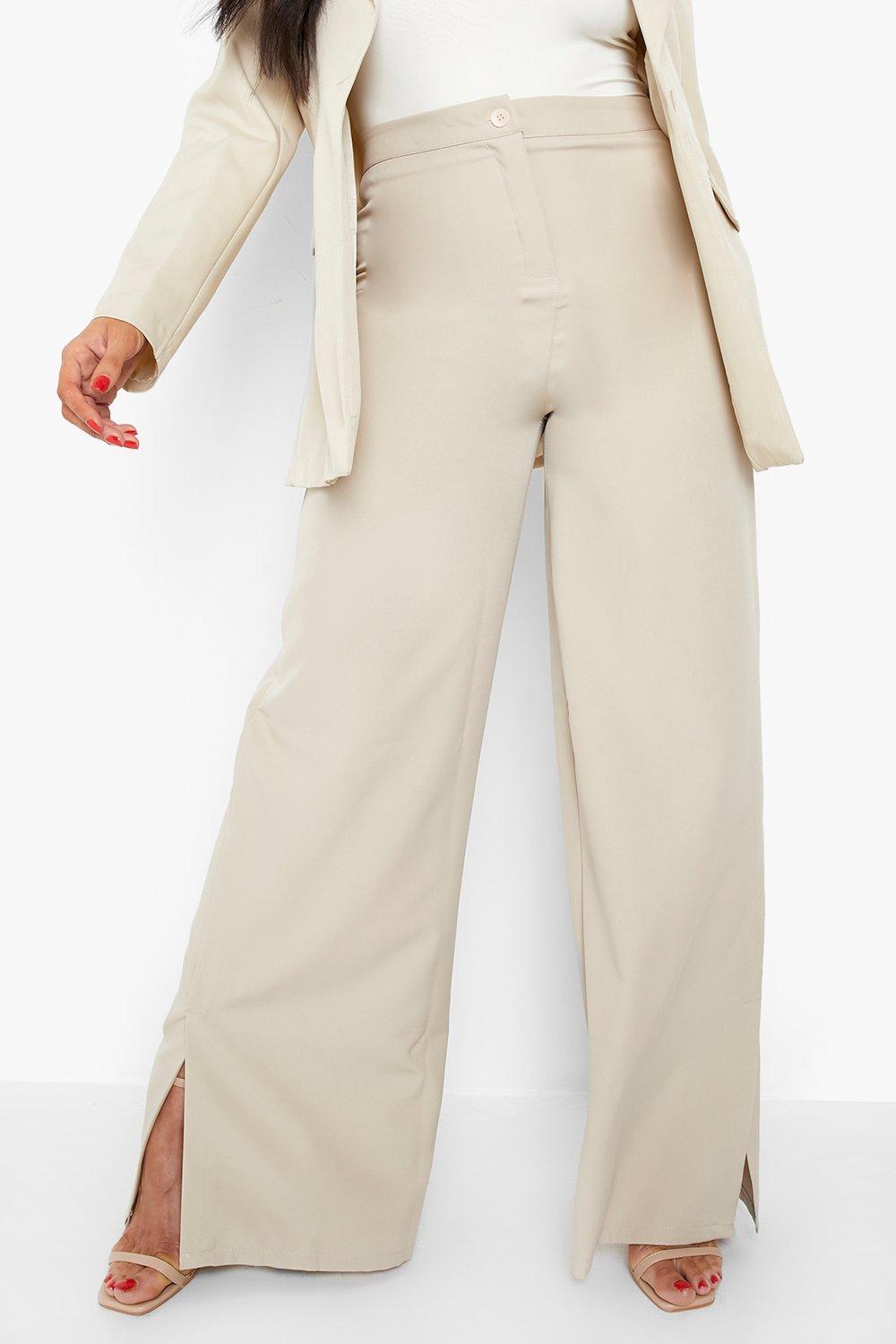 Wide leg deals cream pants