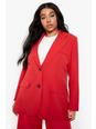 Red rouge Plus Pocket Detail Double Breasted Blazer