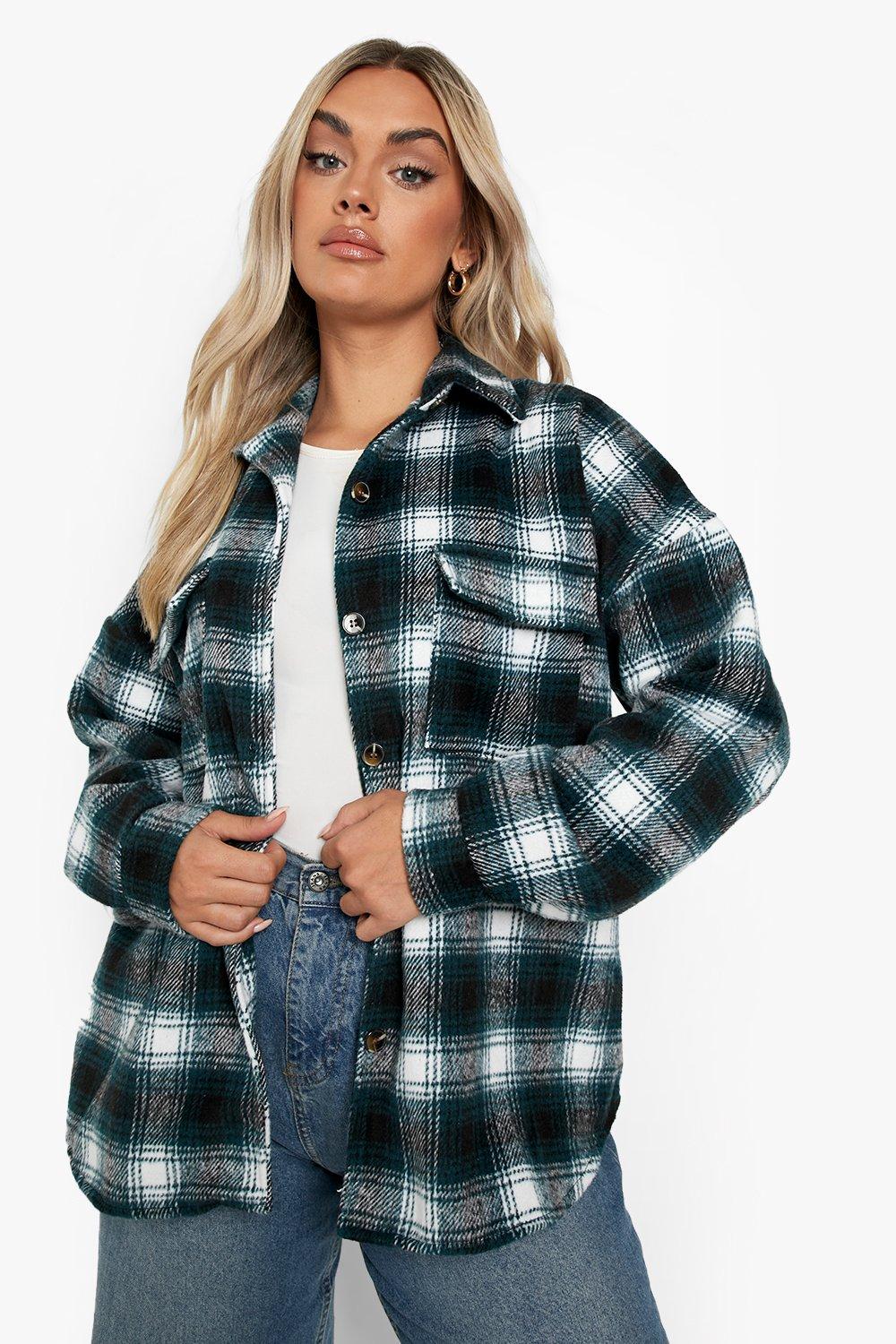 boohoo plus size shacket