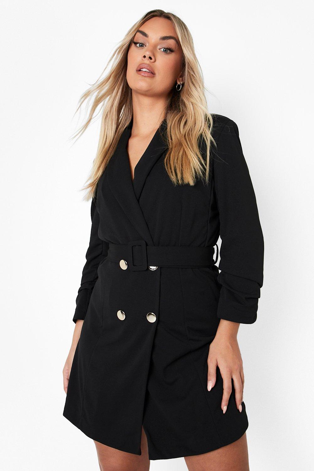 Boohoo plus blazer hot sale dress