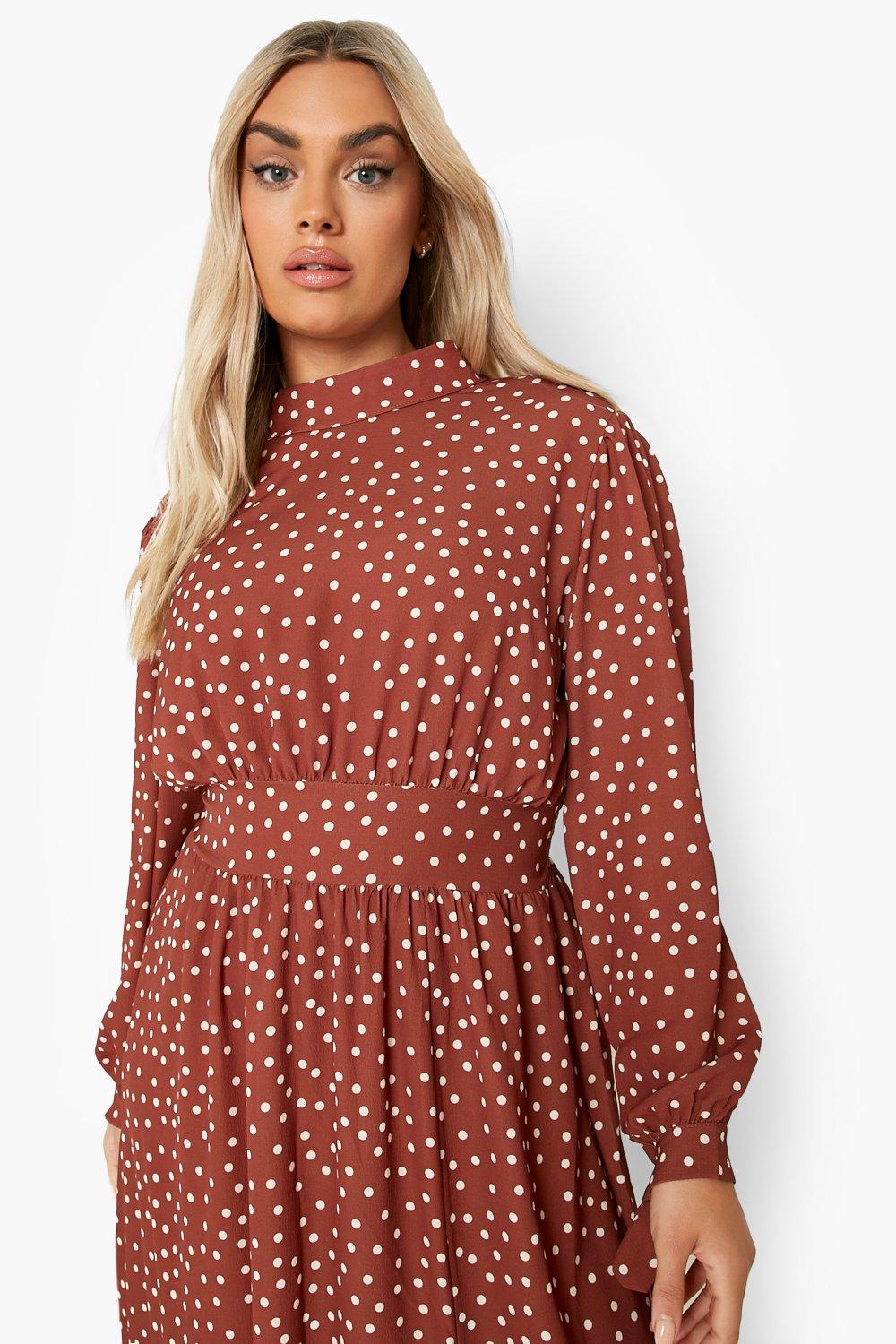 Boohoo polka 2024 dot dress