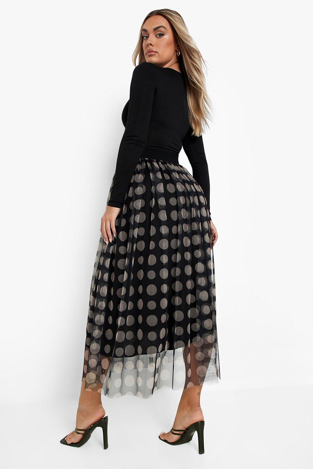 White tulle outlet skirt boohoo