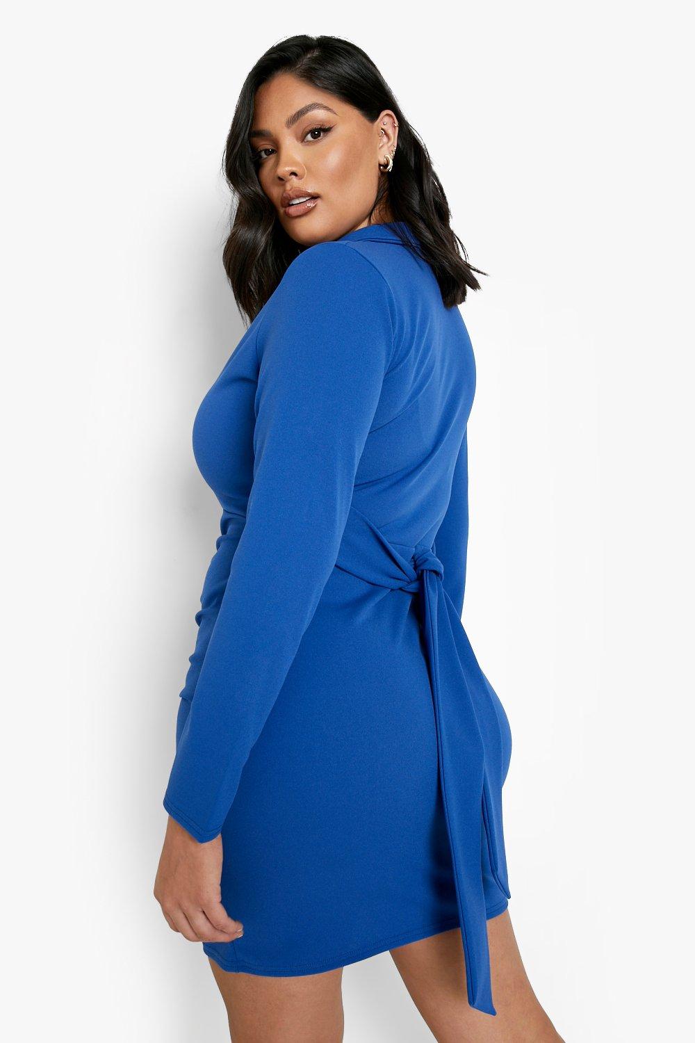 Boohoo plus hotsell blazer dress