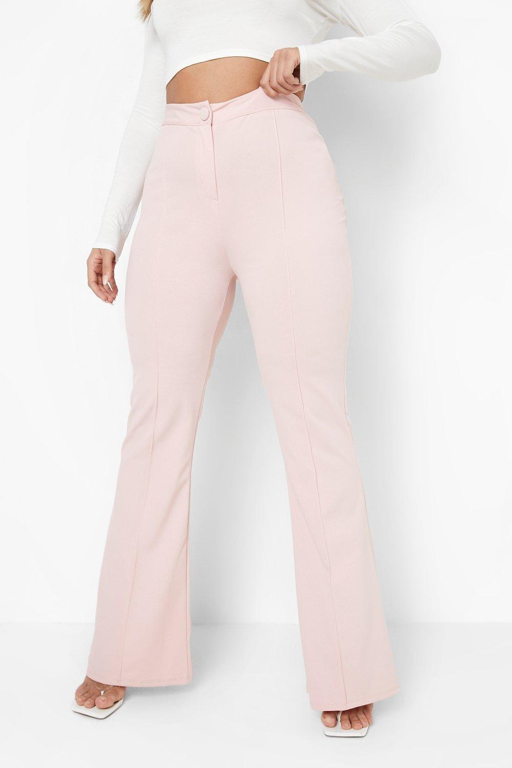 Plus Seam Detail Fit And Flare Pants