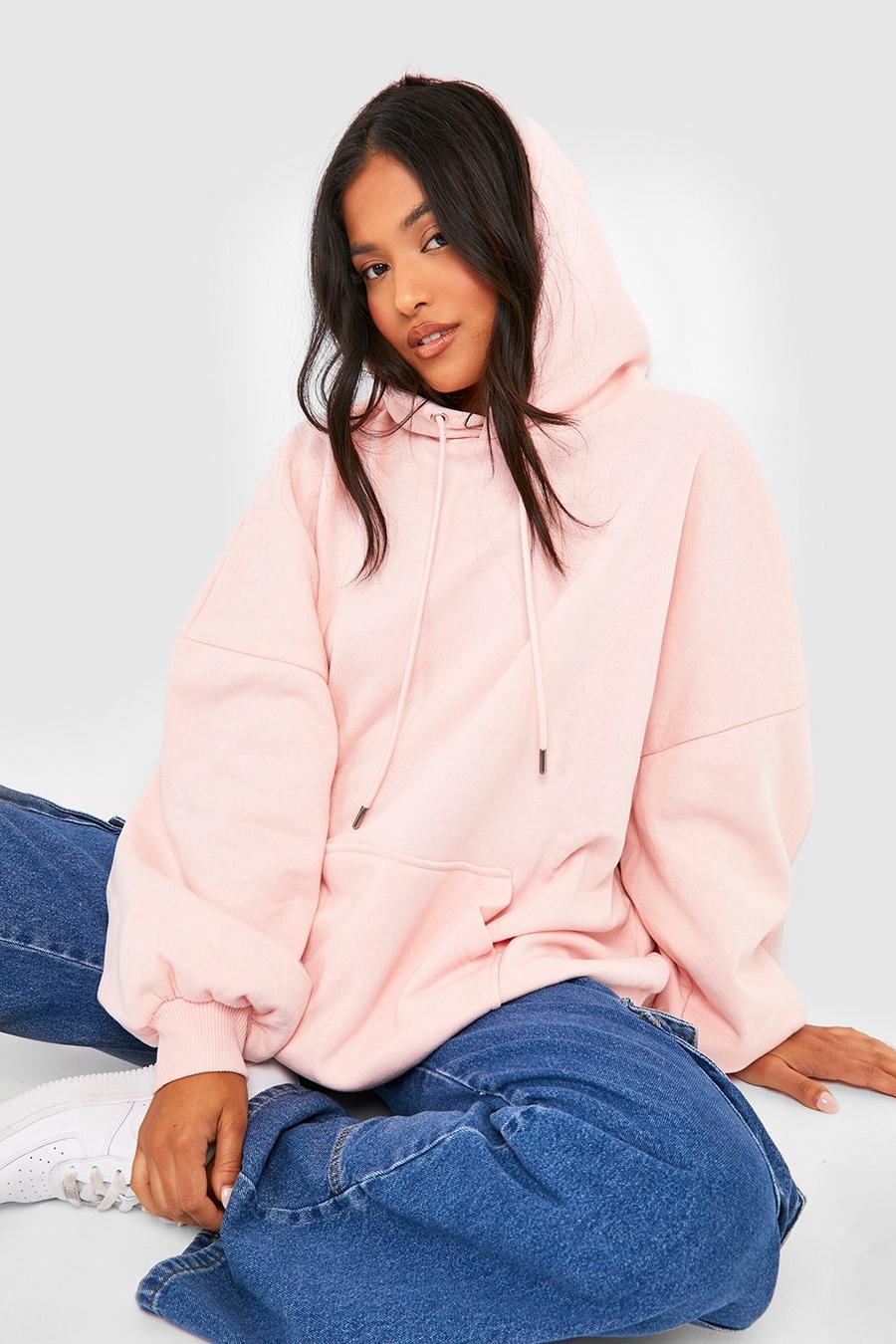Blush pink Petite Recycled Super Oversized Hoody