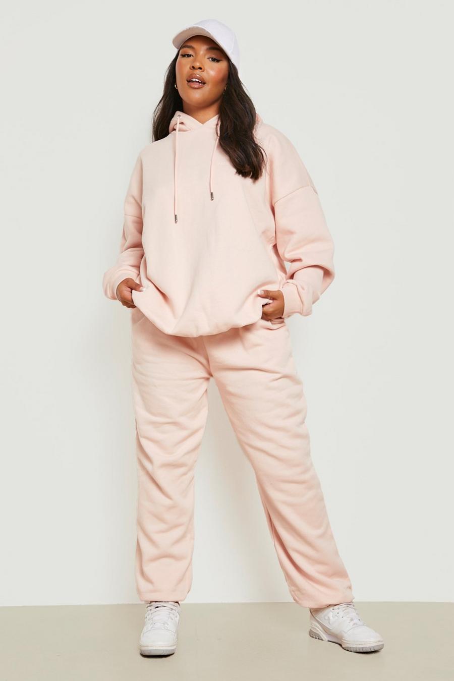 Rose pink Plus Recycled Dsgn Studio Hooded Tracksuit