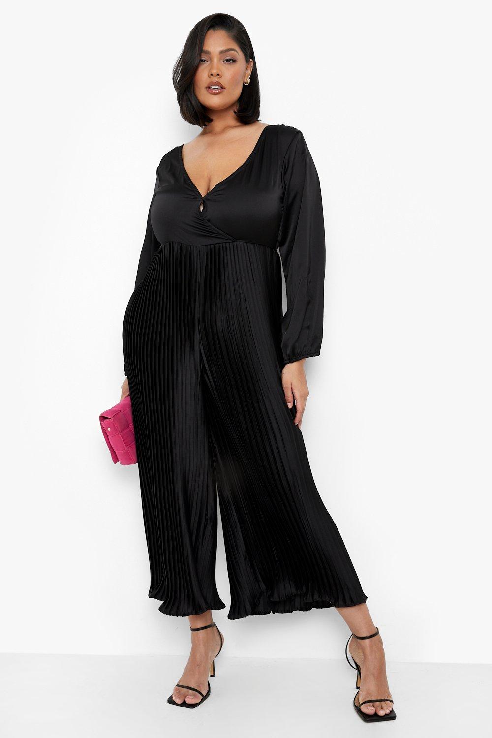 Pleated store culotte jumpsuit