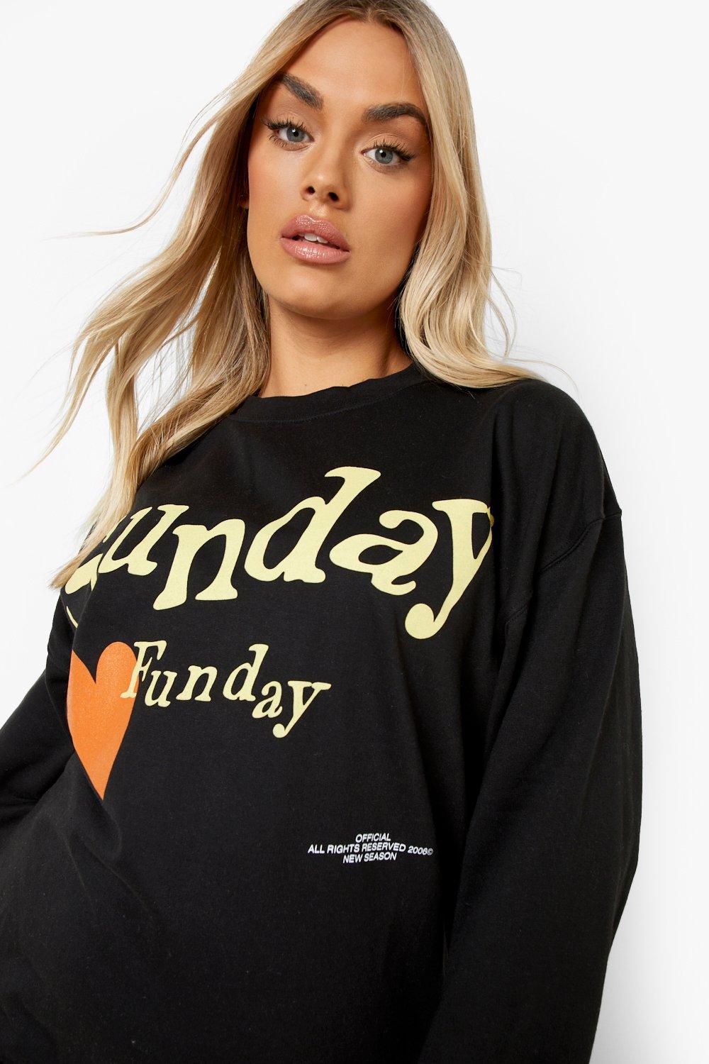 Plus Sunday Funday Sweatshirt boohoo DK
