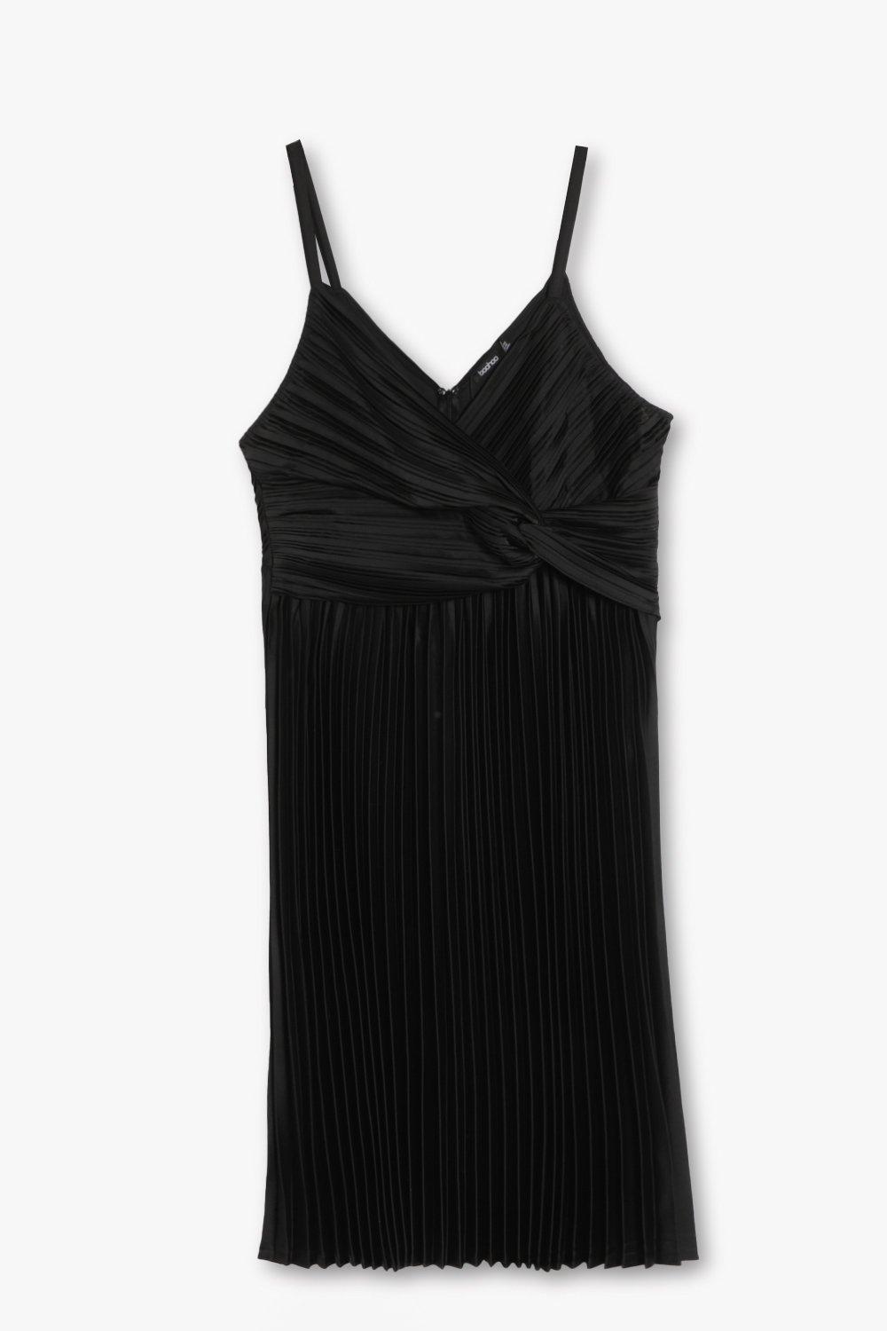 Pleated satin dress on sale h&m