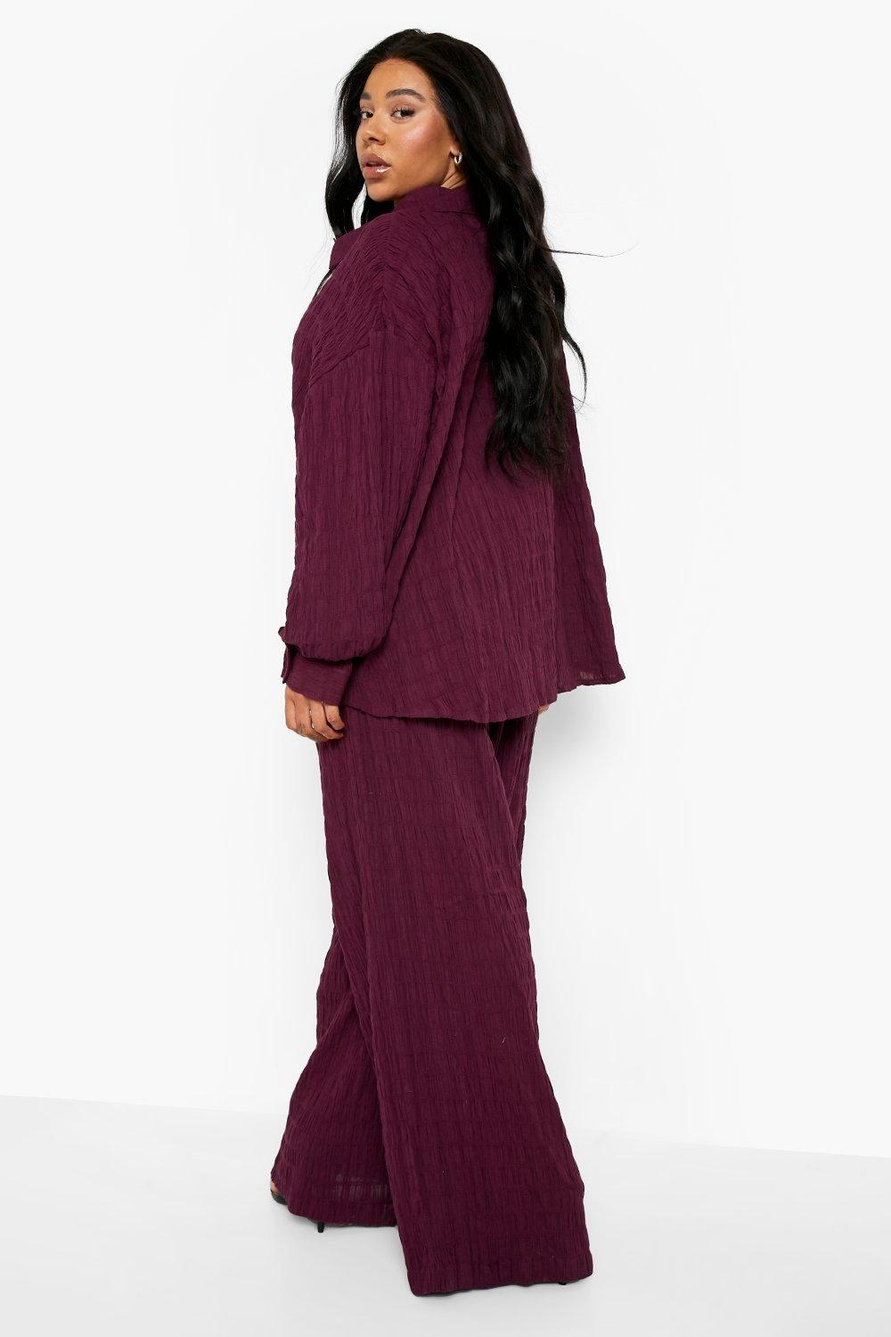 Plus Crinkle Shirt & Trouser Co-ord | boohoo