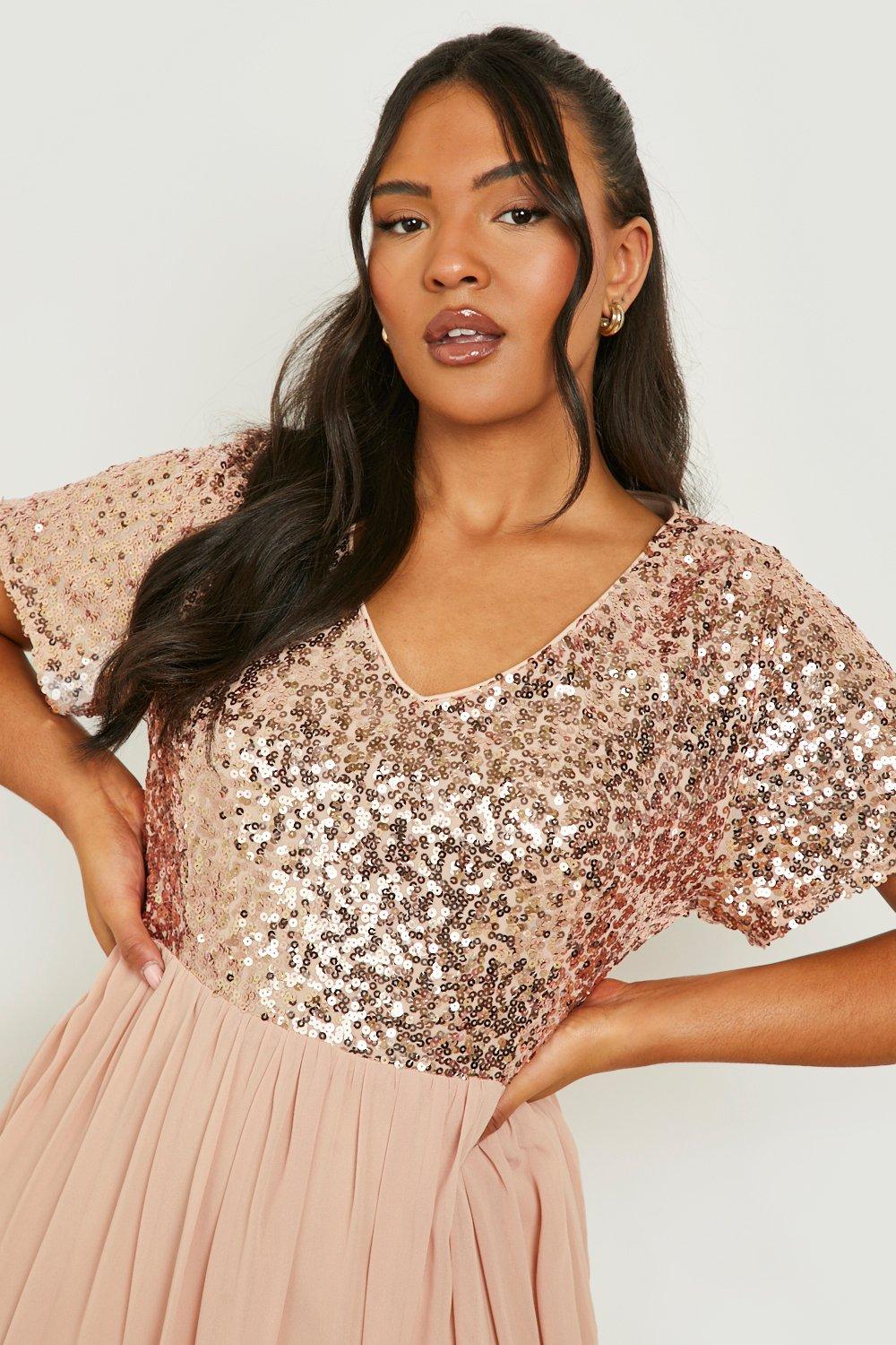 maya curve sequin maxi dress