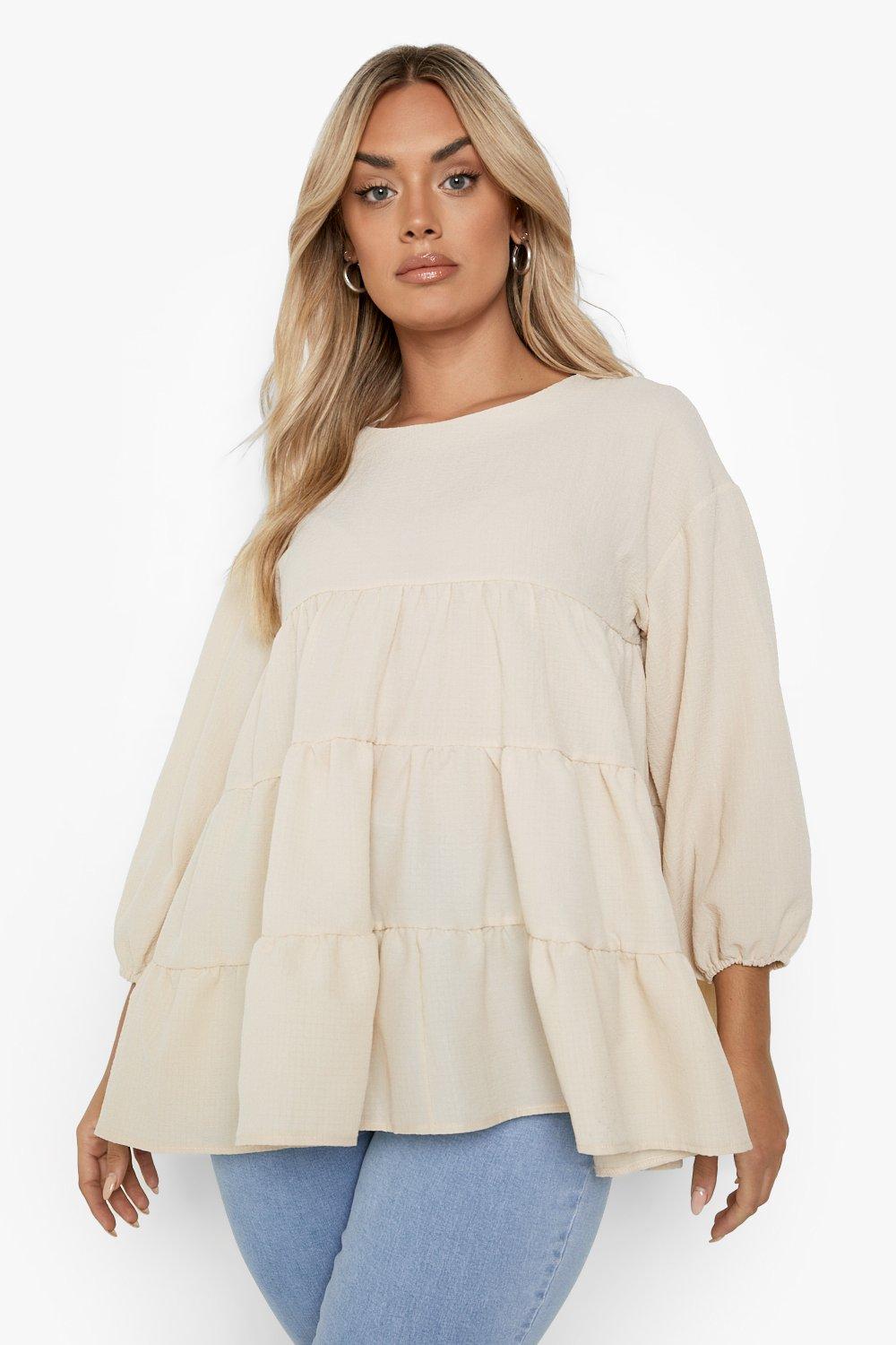 Boohoo smock top online