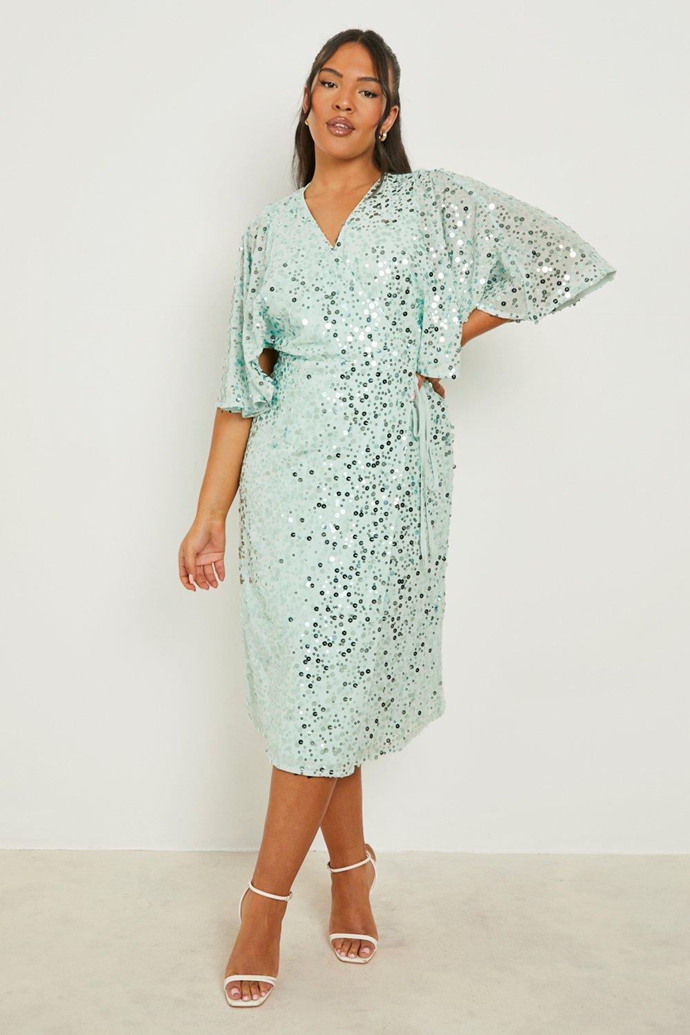 Knot front kimono midi dress sale