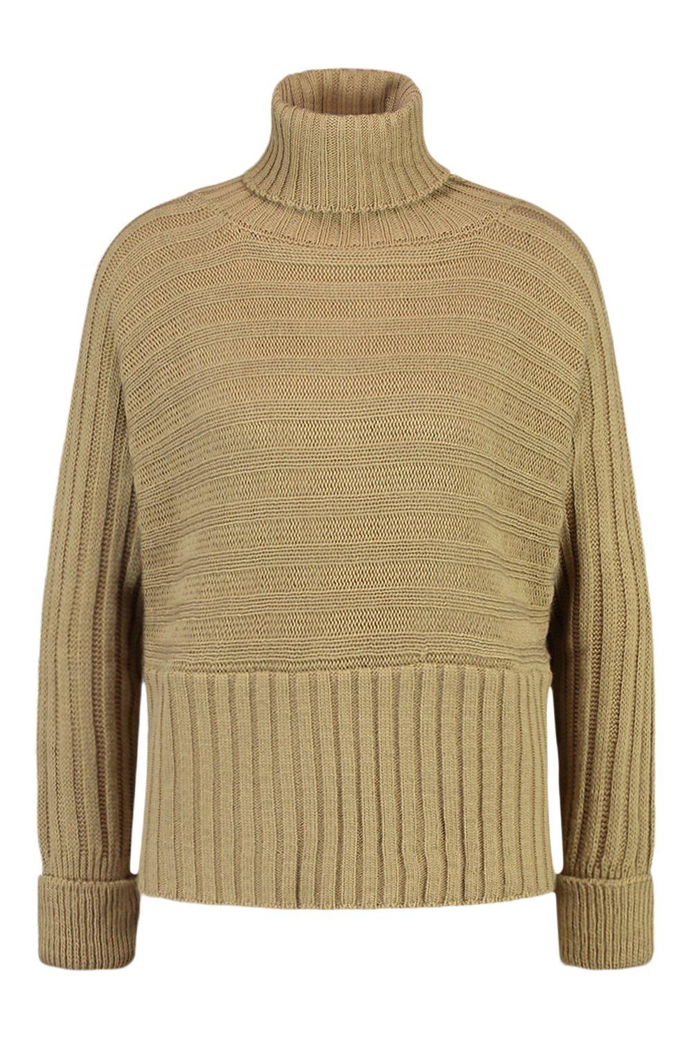 camel chunky knit jumper