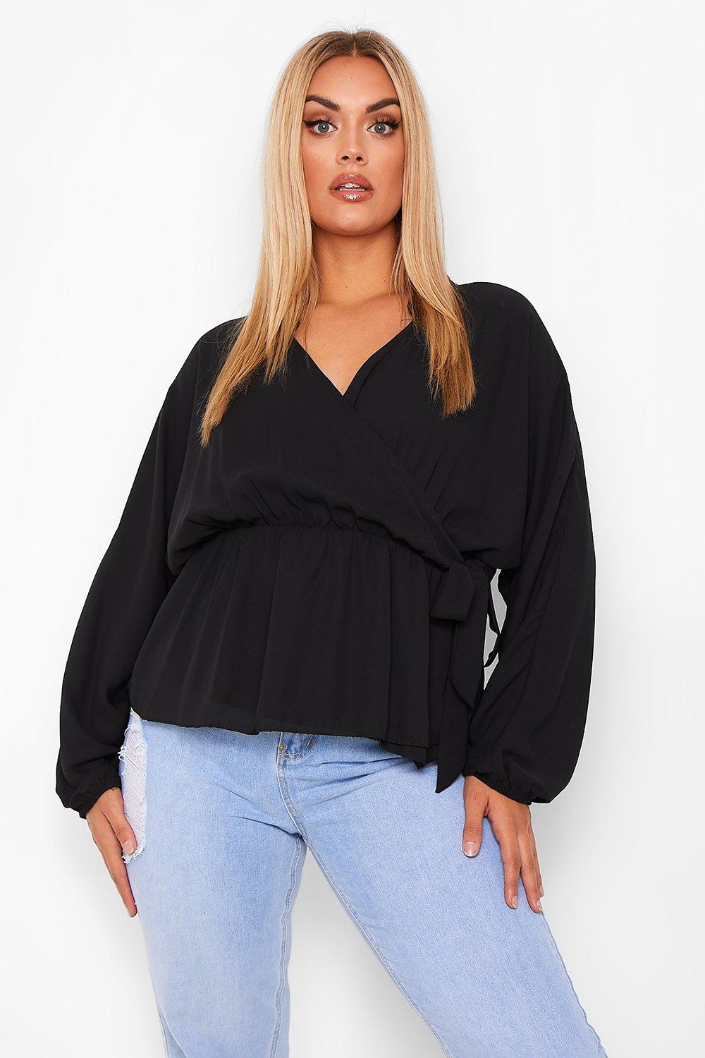 plus ruffle blouse