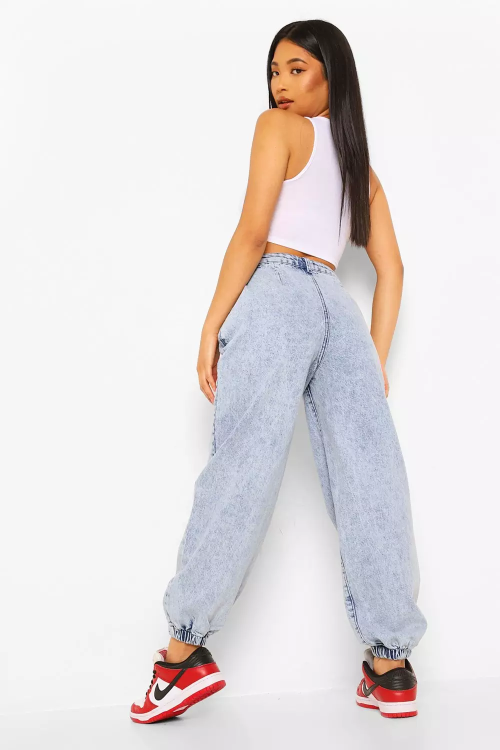 Petite best sale denim joggers