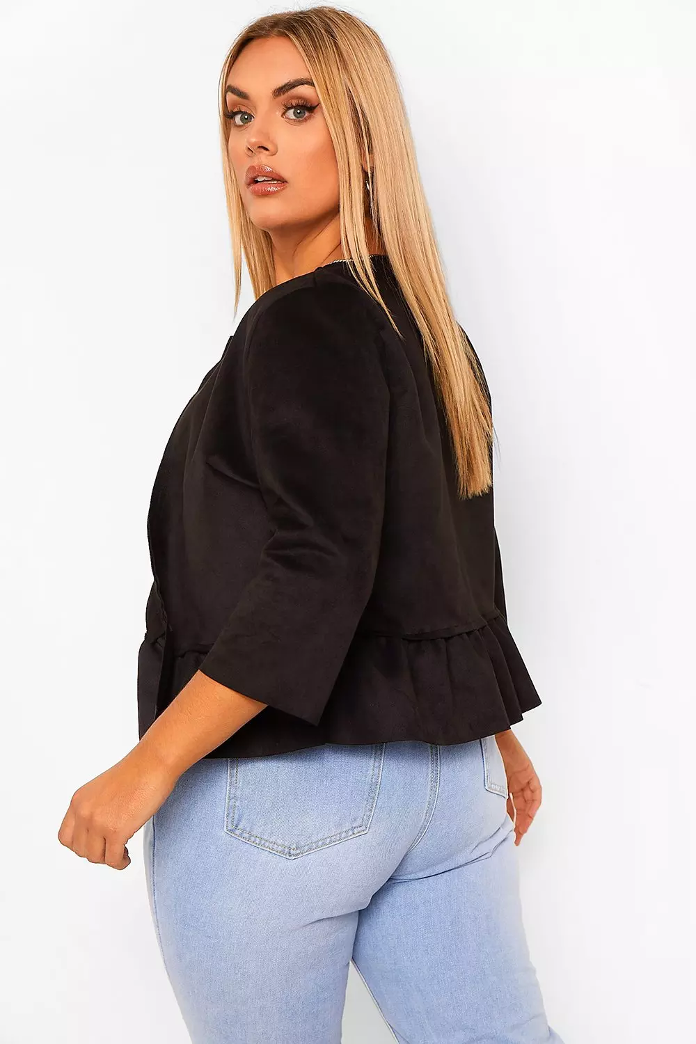 Plus size hotsell ruffle jacket