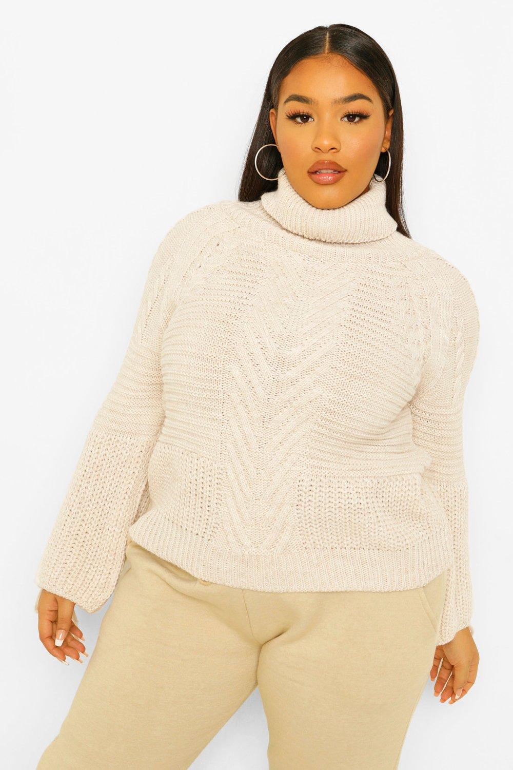 plus size polo neck jumpers