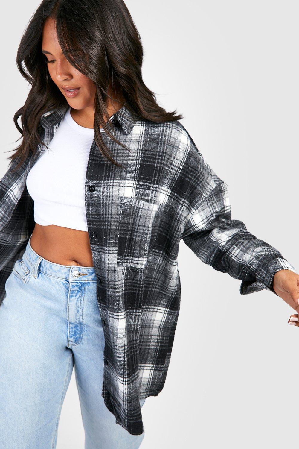 Cropped Flannel Embellished Blouson - Ready to Wear