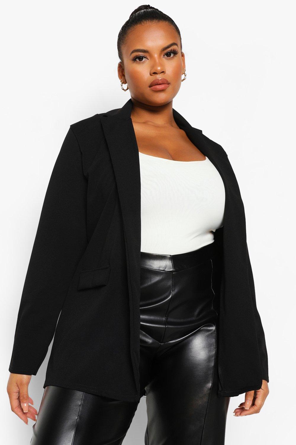 Black oversized boyfriend outlet blazer