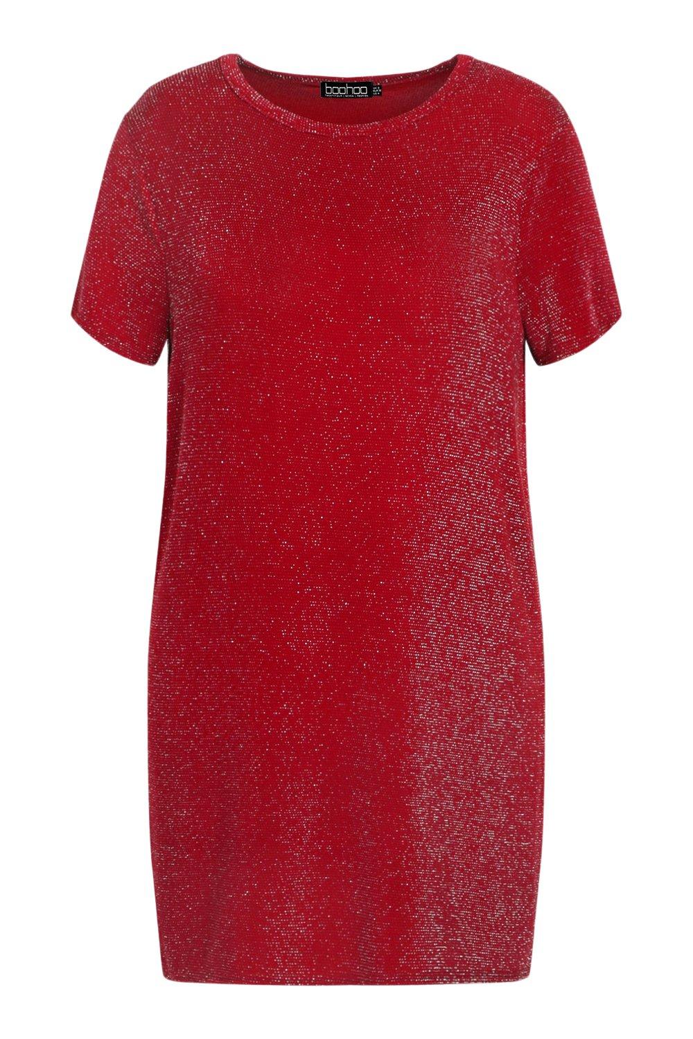 Glitter oversized t shirt dress hotsell