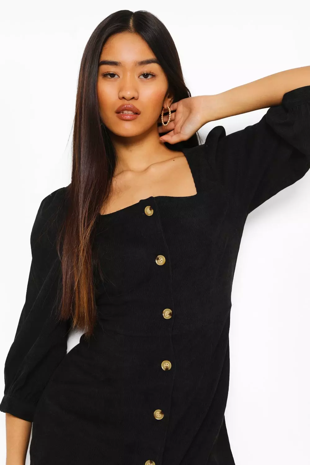 Petite black best sale denim dress