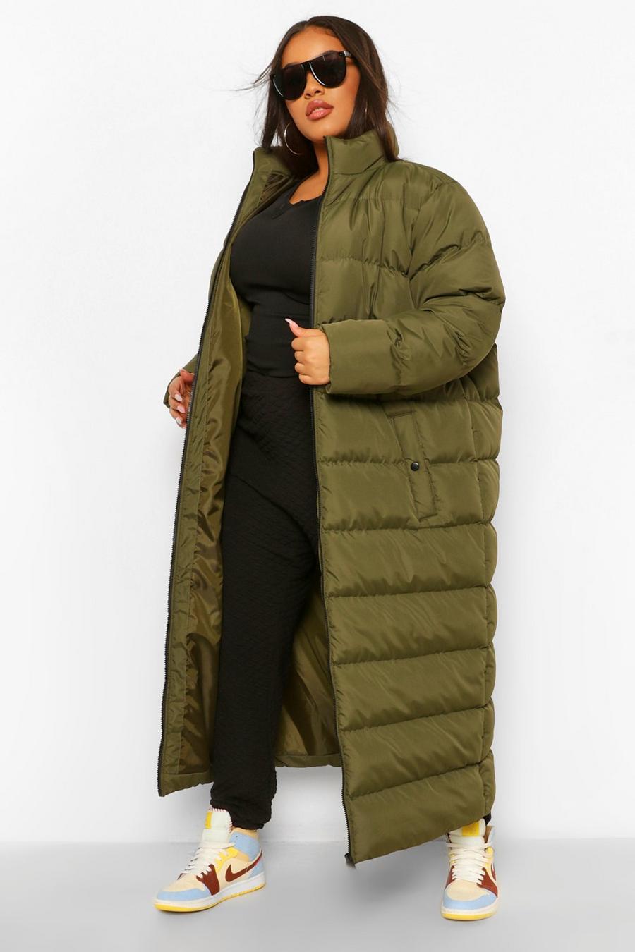 Women's Plus Maxi Longline Puffer Jacket | Boohoo UK