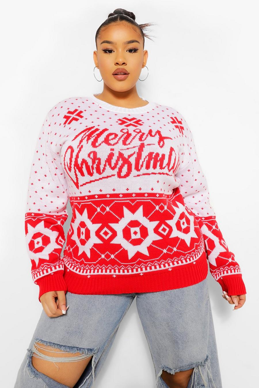 Red Plus Christmas Fairisle Sweater