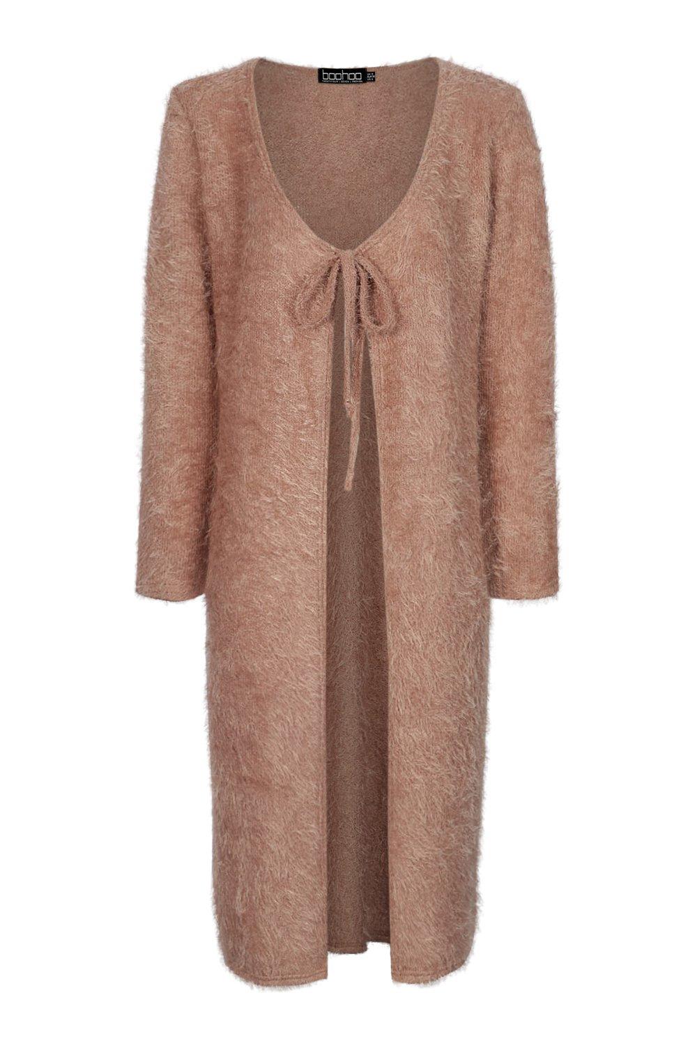 knitted tie front cardigan