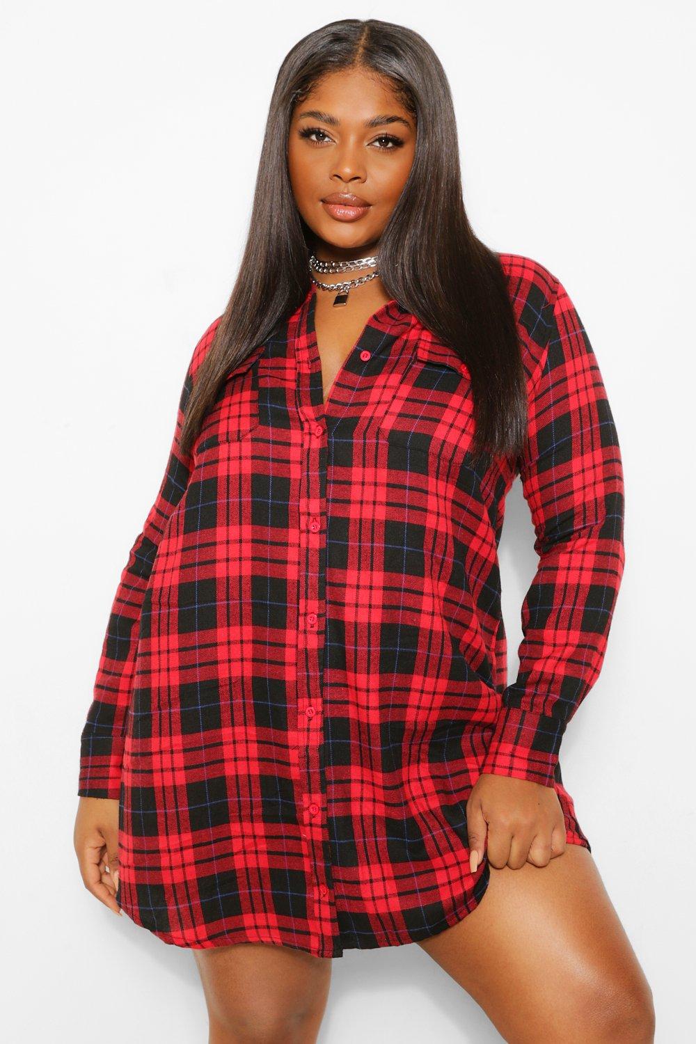 Boyfriend shirt best sale dress plus size